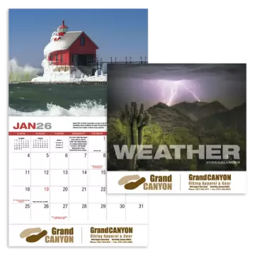 Weather Appointment Wall Calendar - Stapled